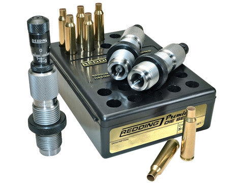 Conjunto de dies Redding 3 peças Premium Deluxe com carbide