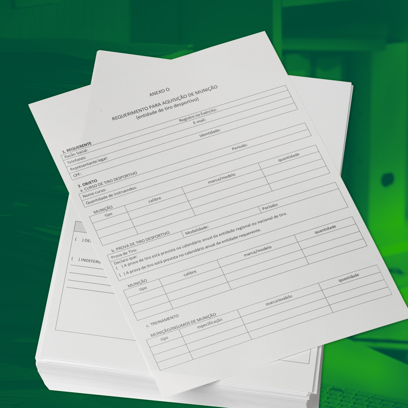 Autorização para compra de munição (clubes de tiro)