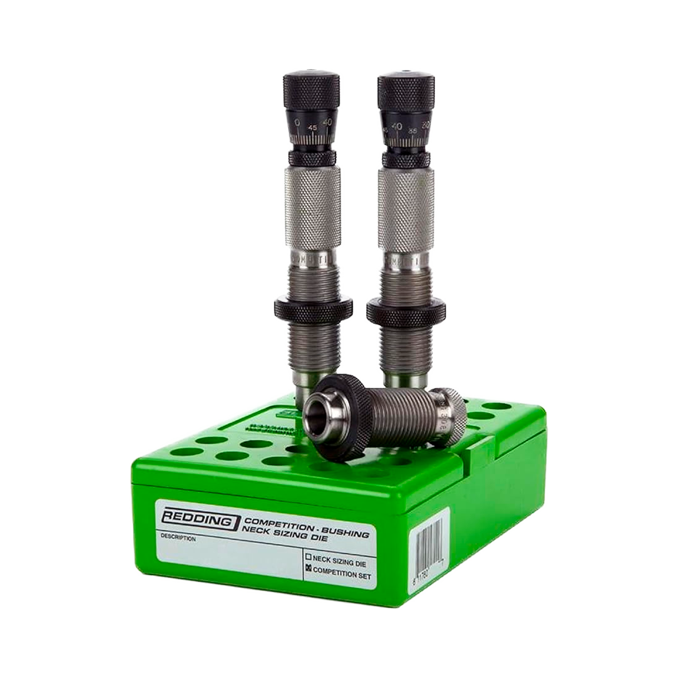 Conjunto de dies Redding 3 peças para rifle (Competition Bushing)