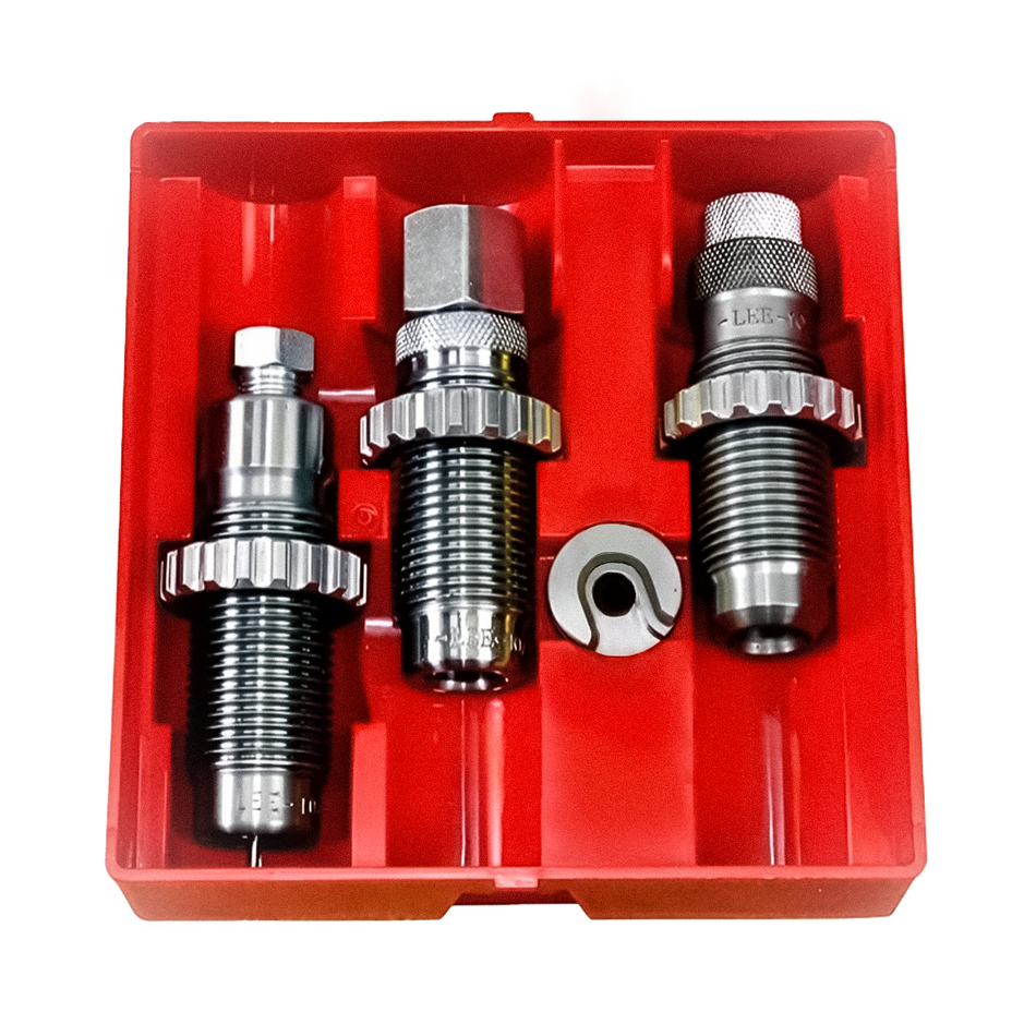 Dies Lee 3 Peças Carbide de Tungstênio + Shell Holder - Conjunto de Matrizes - Lee Precision - 3 Die Set Pistol - PCE
