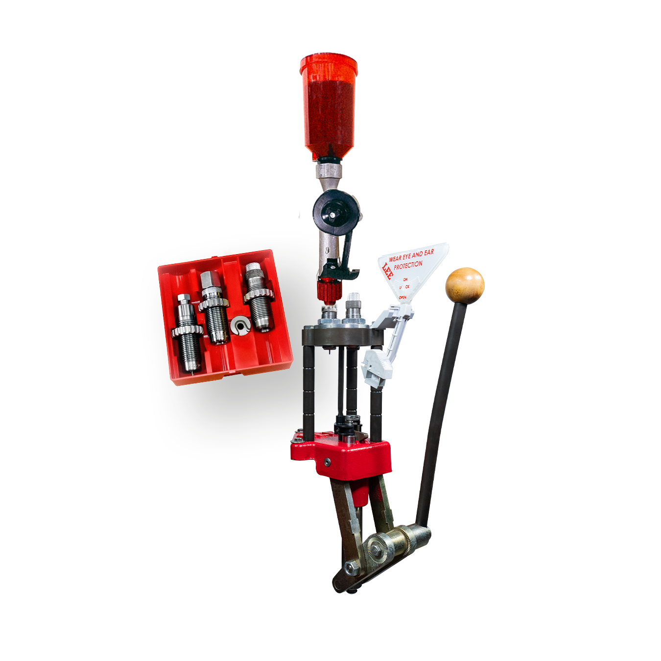 Kit Prensa Lee Classic Turret com Dies 3 Peças - Prensa de Recarga Semiprogressiva + Acessórios - Lee Precision - Classic Turret Press - PCE