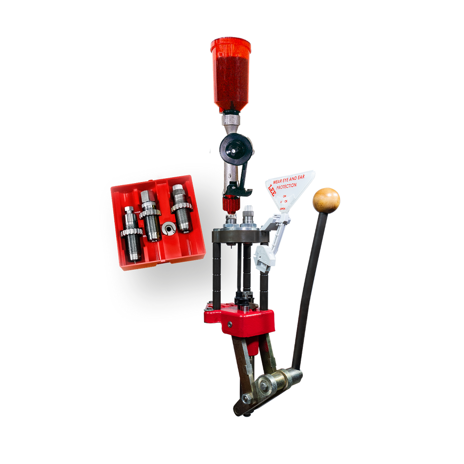 Kit Prensa Lee Classic Turret com Dies 3 Peças - Prensa de Recarga Semiprogressiva + Acessórios - Lee Precision - Classic Turret Press Com Dies 3 Peças - PCE