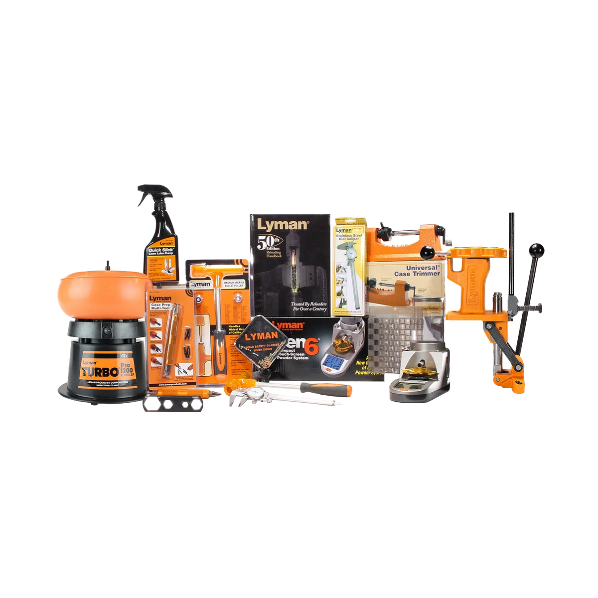 Kit da prensa semiprogressiva Lyman All American 8 com acessórios