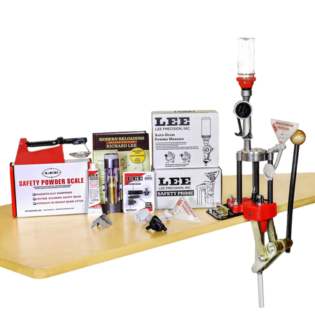 Kit da prensa de recarga semiprogressiva Lee Classic Turret com acessórios
