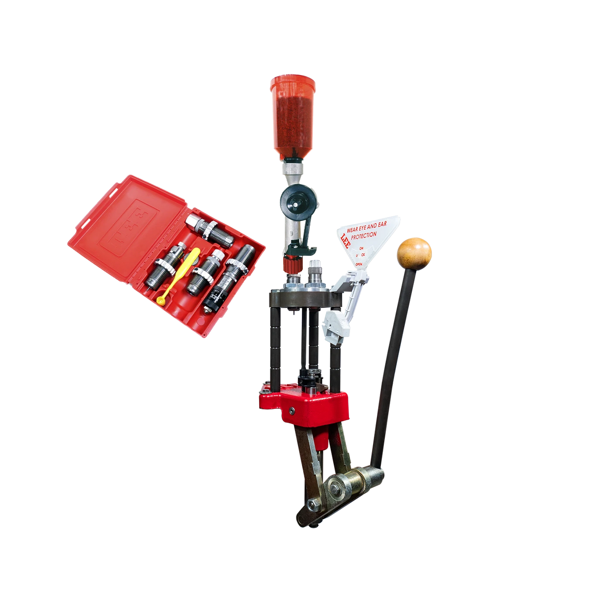 Kit prensa semiprogressiva Lee Classic Turret com dies 4 peças (Edição Evolution)