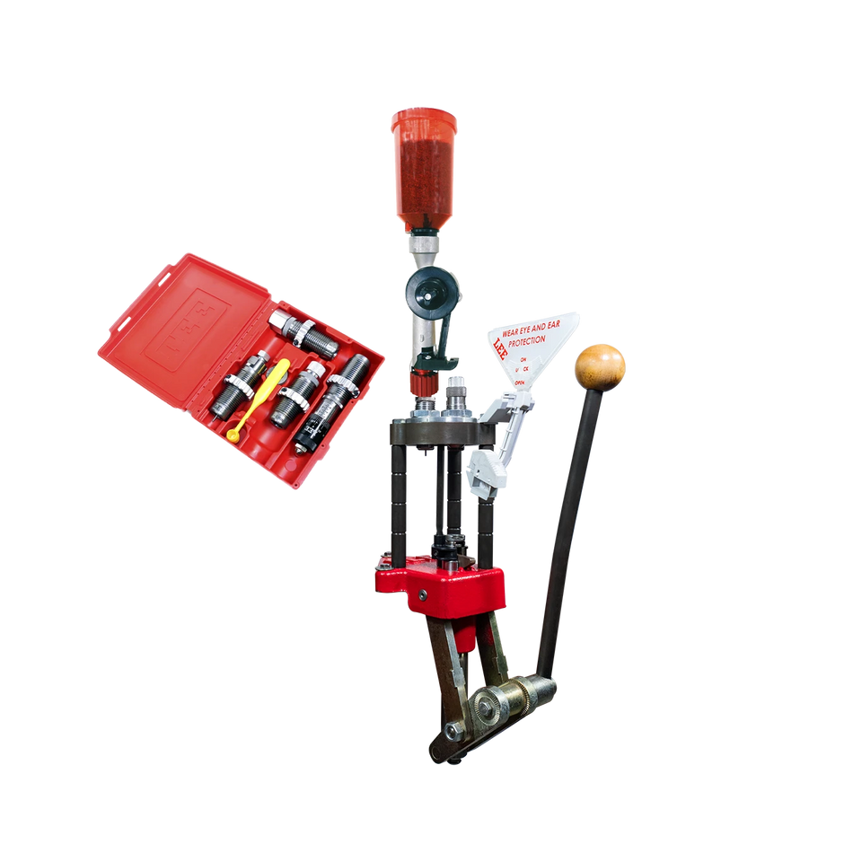 Kit Prensa Lee Classic Turret com Dies 4 Peças - Semiprogressiva - Lee Precision | Edição Evolution - PCE