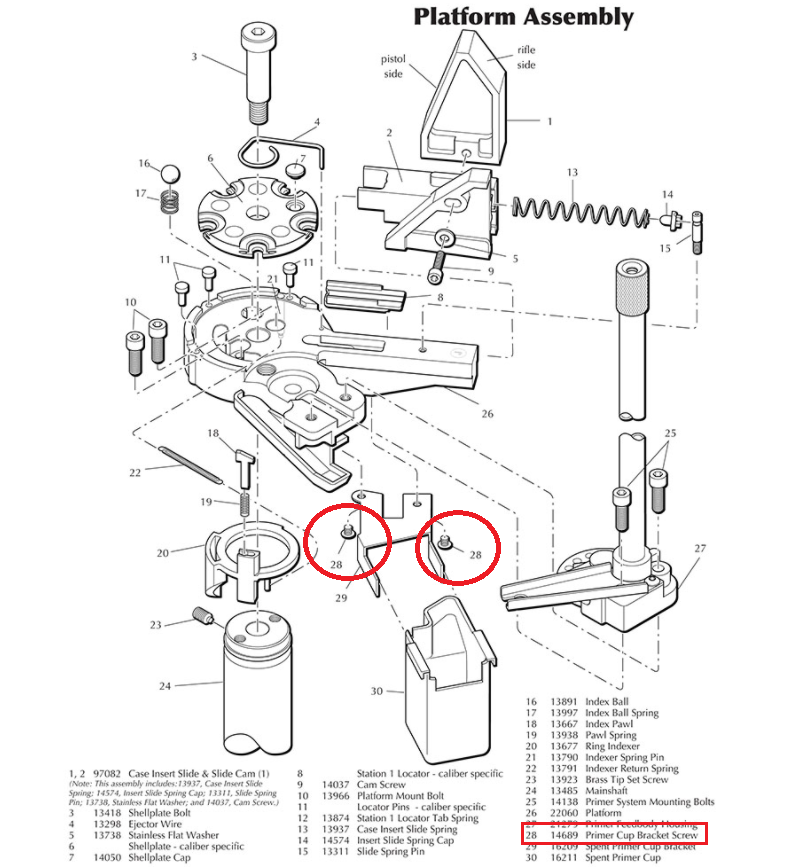 Parafuso para suportes Dillon 550/650/750