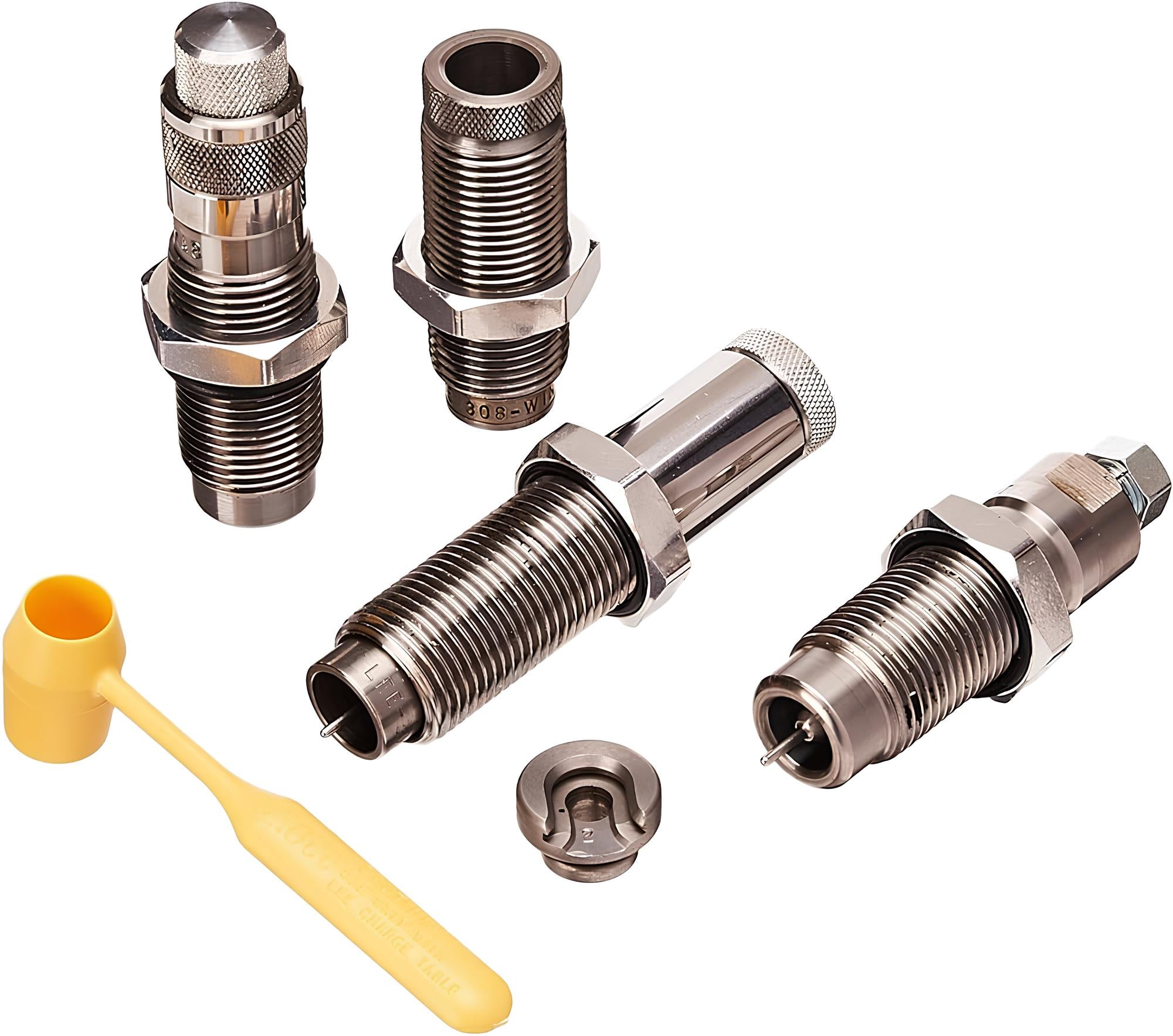 Dies Lee 4 Peças Ultimate Rifle + Shell Holder - Conjunto de Matrizes - Lee Precision - 4 Rifle Die Set Ultimate - PCE - Recarga Club